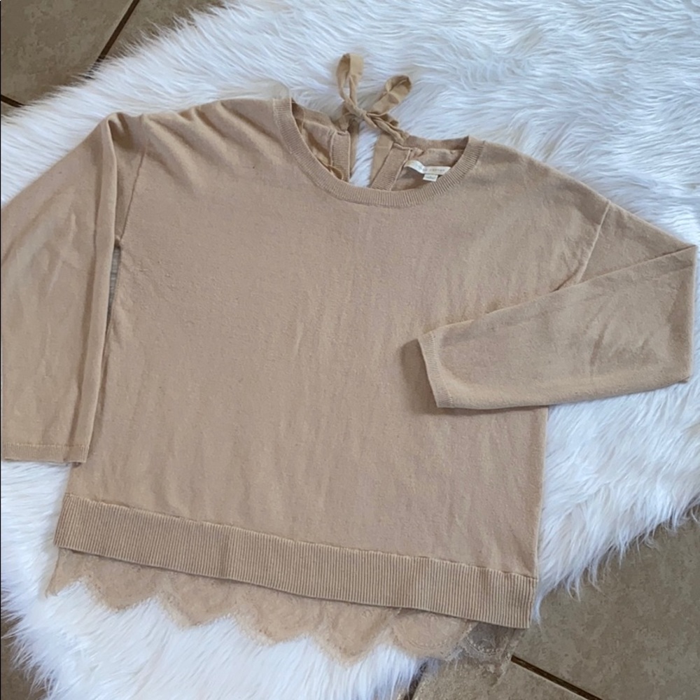 LC beige sweater. Size L